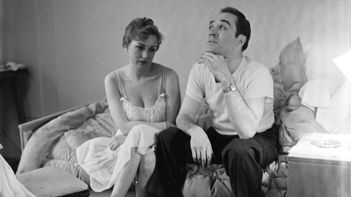 circa 1955: A married couple contemplating divorce. (zPhoto by Orlando /Three Lions/Getty Images)